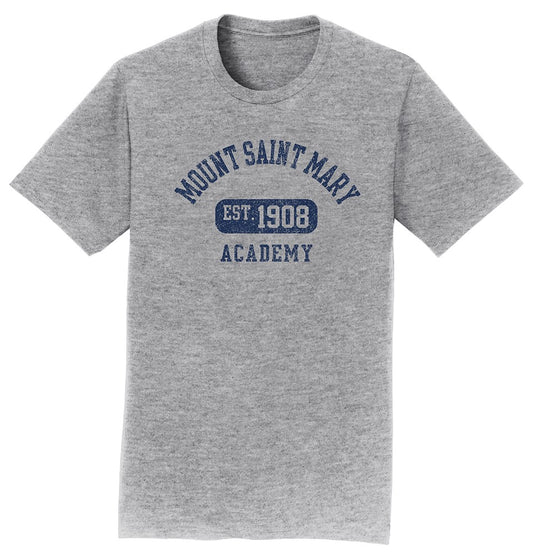 Mount Saint Mary Academy 1908 Heather Gray T-Shirt